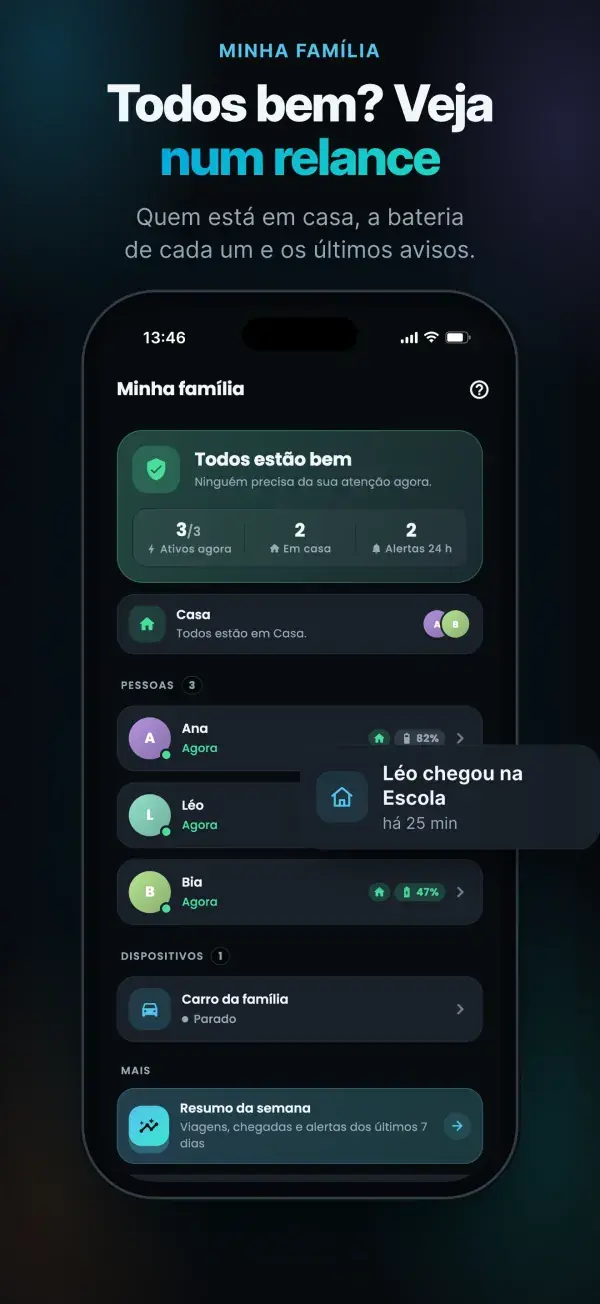 Minha família: todos bem num relance